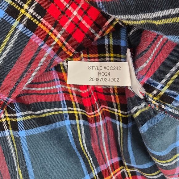 J.Crew Womens S Warm Spruce Multicolor Plaid Cotton Long Sleeve Flannel Shirt - Picture 5 of 8